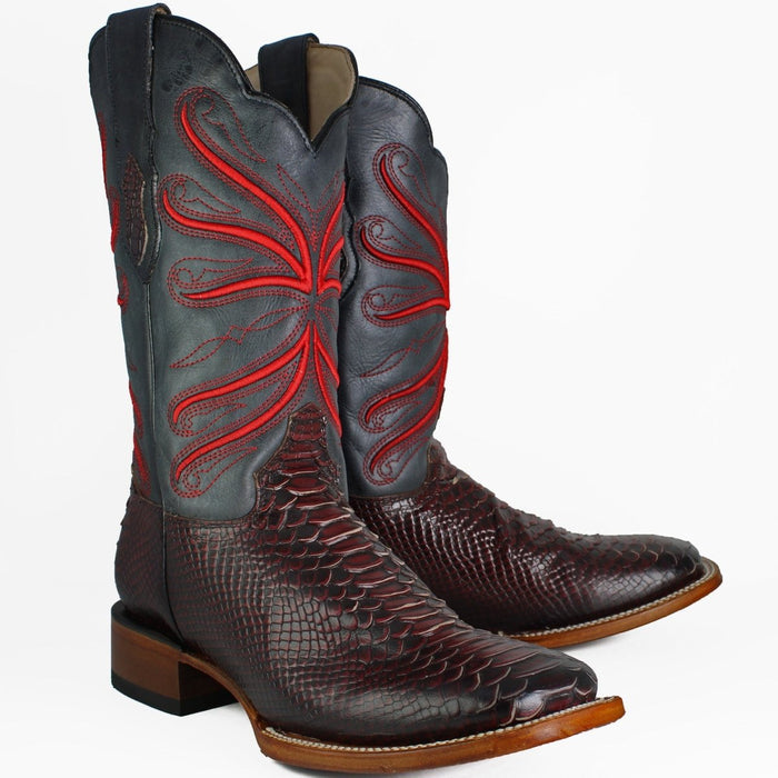 Botas de Piton Grabado Horma Rodeo Cuadrada Quincy Boots