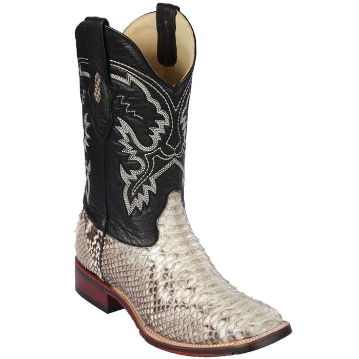 Botas de Piton Original Horma Ranchera Cuadrada Ancha Suela TPU - Los Altos Boots