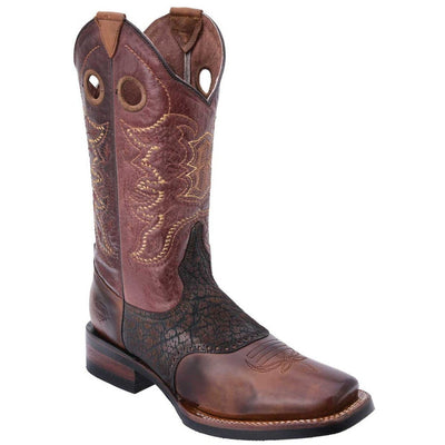 Botas Vaqueras de Cuero Antifaz Cuello de Toro Horma Rodeo