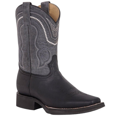 Botas Vaqueras de Cuero Crazy Horma Rodeo Color Negro