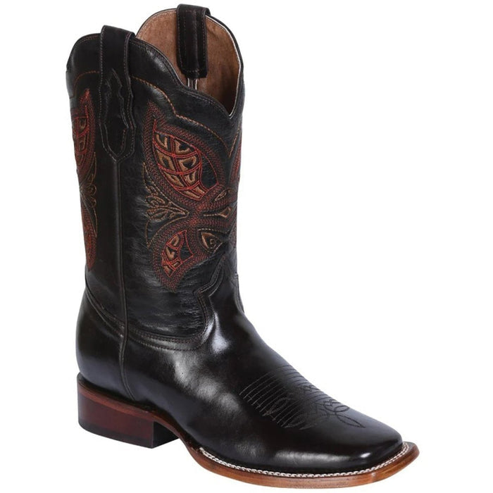 Botas Vaqueras de Cuero Crazy Original Horma Rodeo Color Cafe y Negro