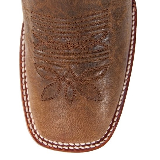 Botas Vaqueras de Cuero Punta Amplia para Dama