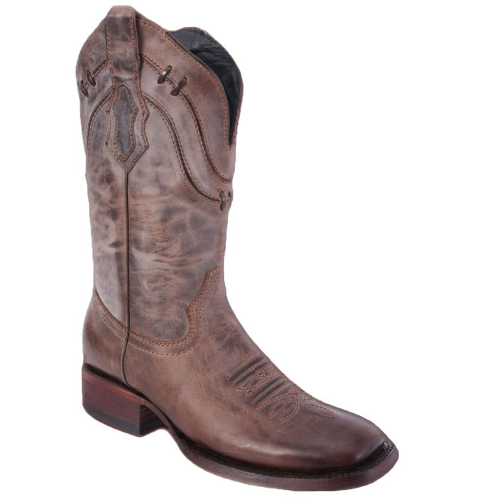 Botas Vaqueras de Cuero Napa Original Horma Rodeo Color Cafe WD