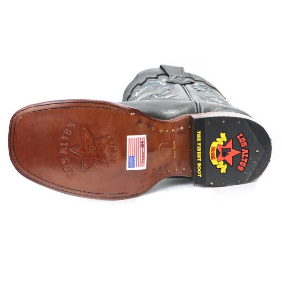 Botas Vaqueras de Cuero Vergel Punta Cuadrada Dama