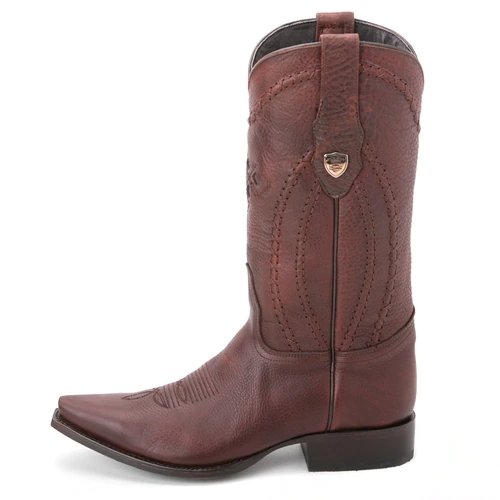 Botas Vaqueras de Cuero con Punta Recortada