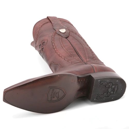 Botas Vaqueras de Cuero con Punta Recortada