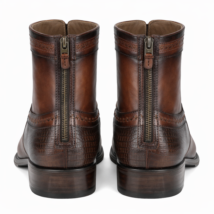 Botas de Armadillo con Venado Punta Europea LAB-76BF0716
