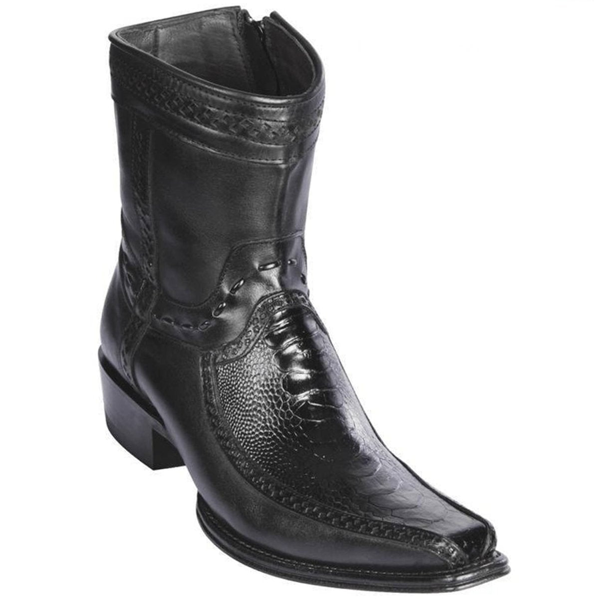 Botin Avestruz Pata con Venado Punta Europea LAB-76BF0505
