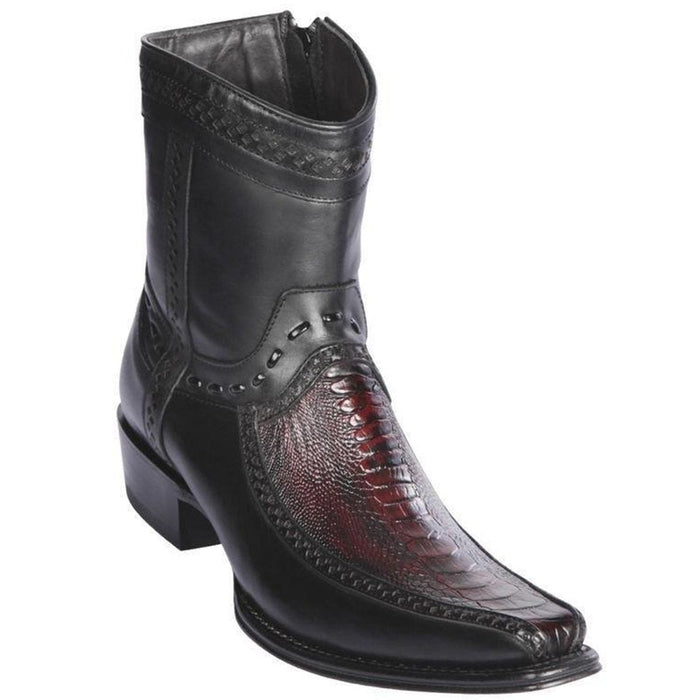 Botin Avestruz Pata con Venado Punta Europea LAB-76BF0518
