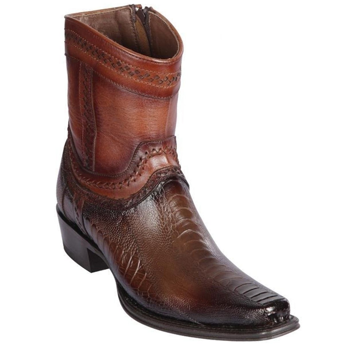 Botin Avestruz Pata Original Cuadrada by Los Altos Boots
