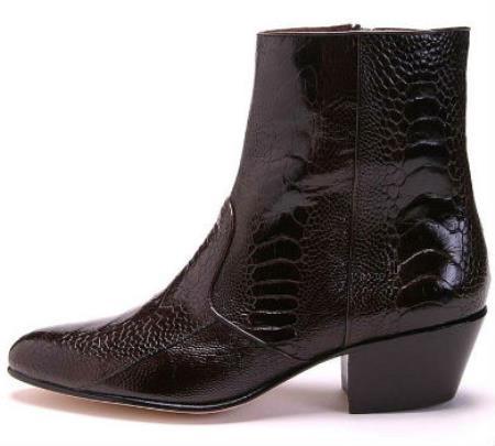 Botin Charro de Piel Avestruz Pata Horma Puntal LAB-630507