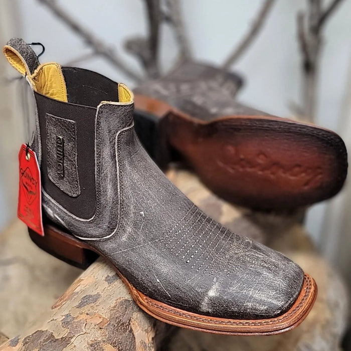 Botin Charro Quincy Square Toe Light Brown