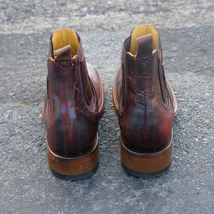 Botin Charro Quincy Punta Cuadrada Café