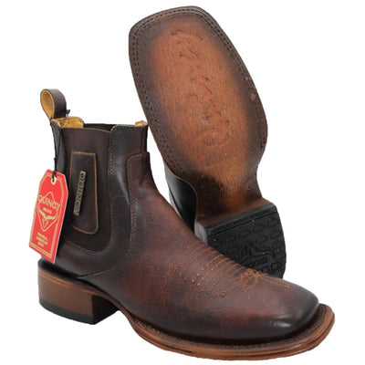 Botin Charro Quincy Square Toe Shedron Leather Boot