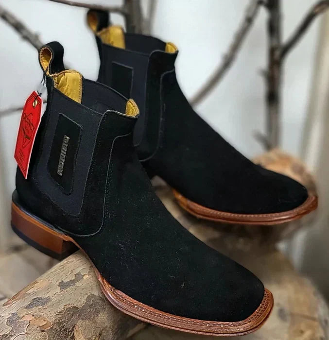 Botin de Cocodrilo Grabado Punta Cuadrada Quincy Boots