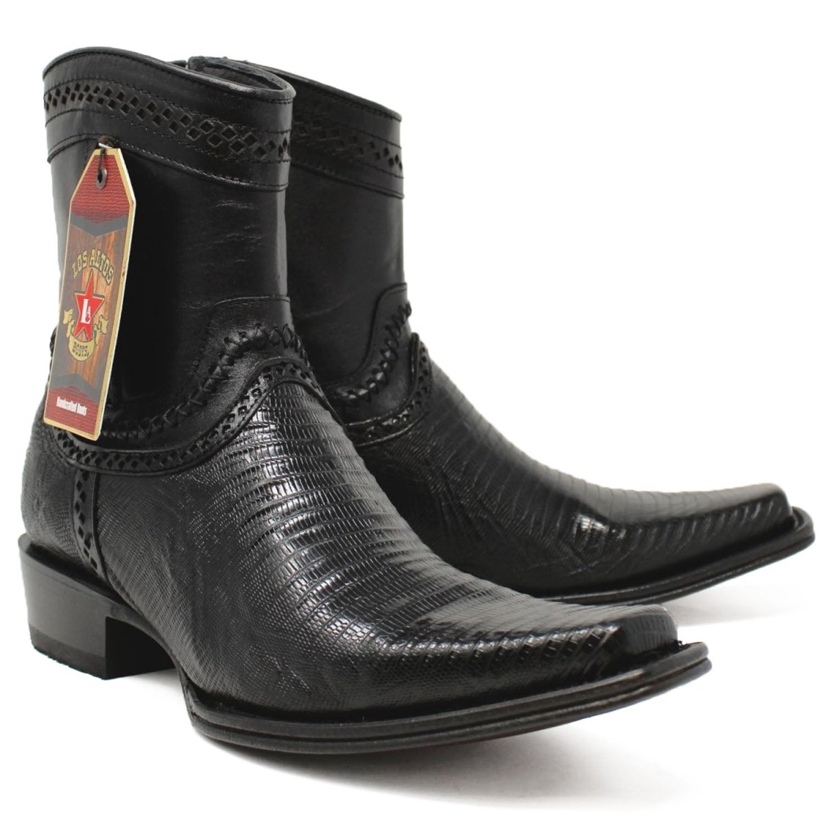 Botines de Armadillo Punta Europea Negro LAB-76B0705