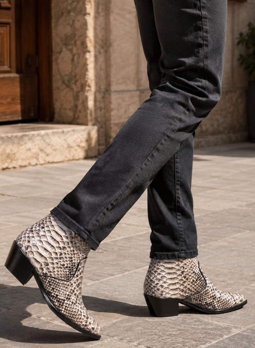 Botines Charros de Piton Original Completo LAB-635749