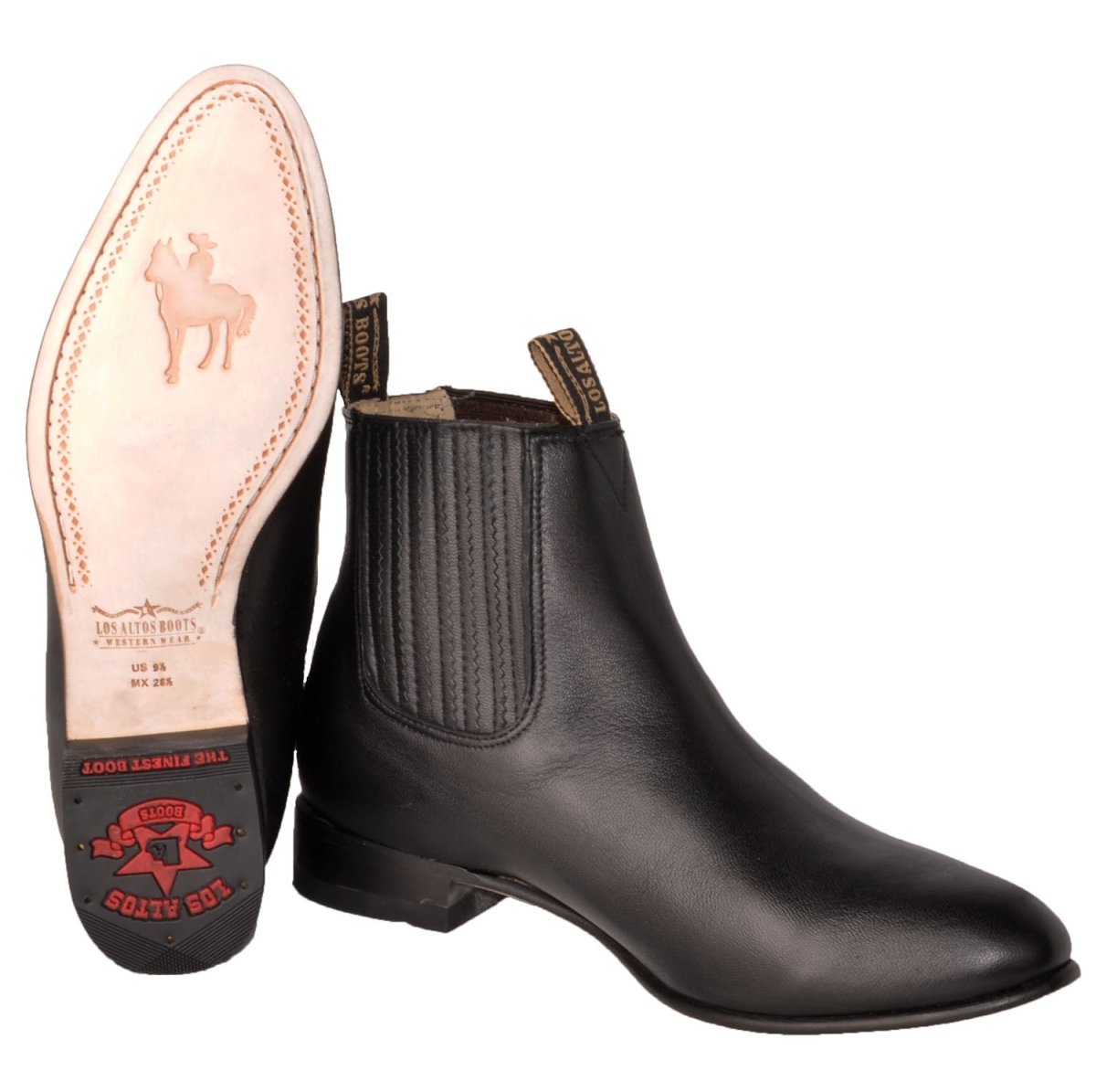 Botines Charros de Piel de Venado Negro LAB-615105