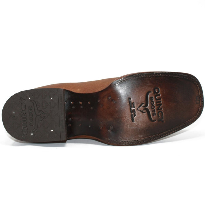 Botines Charro Quincy con Punta Cuadrada Tan