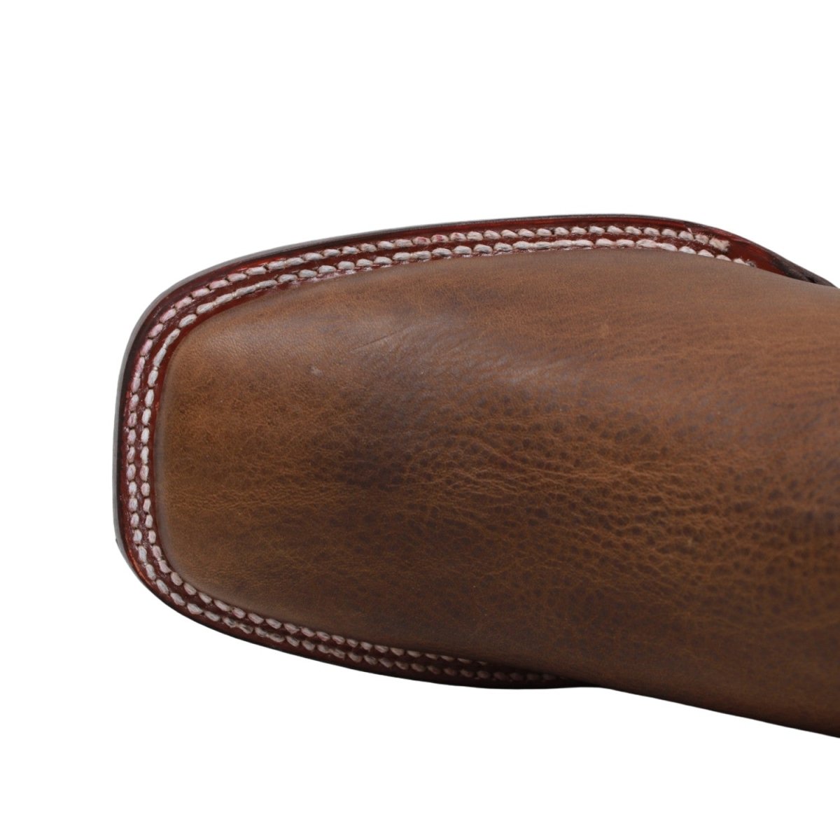 Botines Charros Cuero Rage Punta Cuadrada Nuez