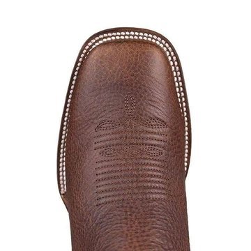 Botines Charros de Cuero Rage Punta Cuadrada Nuez