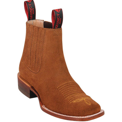 Botines Charros Gamuza Punta Cuadrada Shedron