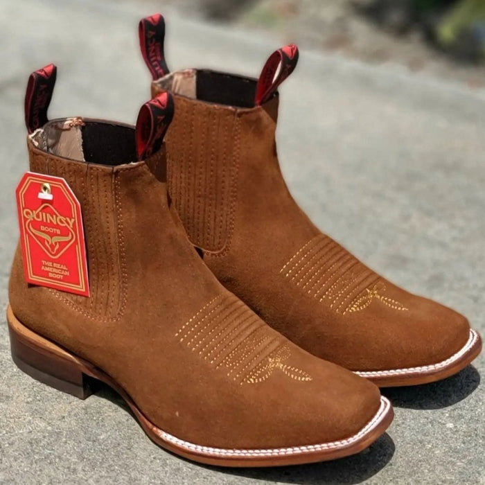 Original Shedron Suede Charro Boot Square Toe