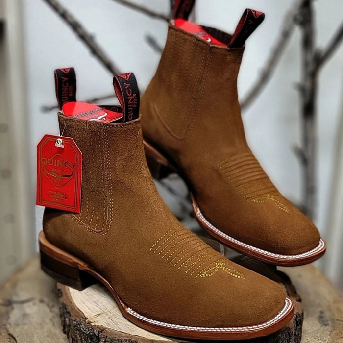 Original Shedron Suede Charro Boot Square Toe