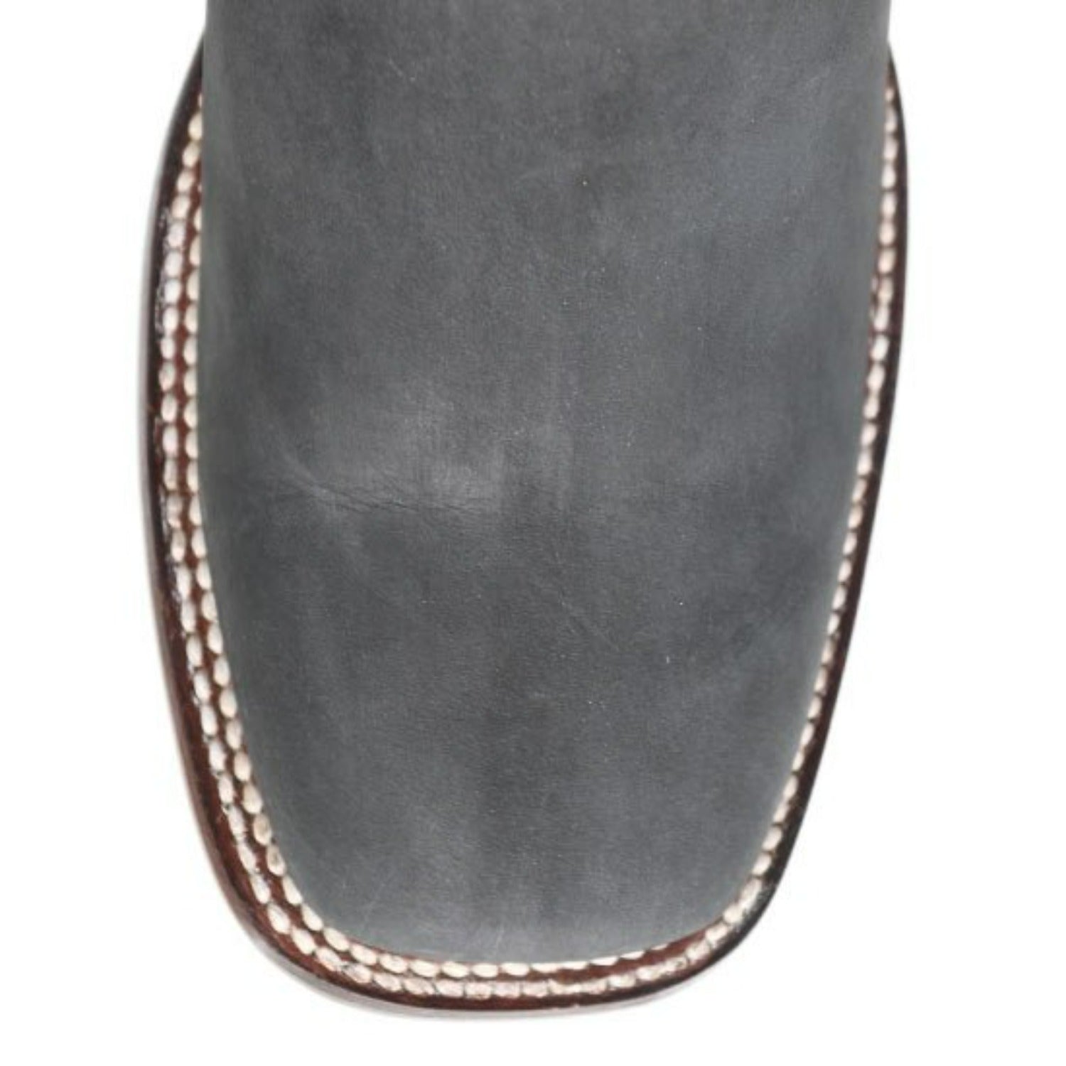 Botines Charros Gamuza Punta Cuadrada Gris Los Altos
