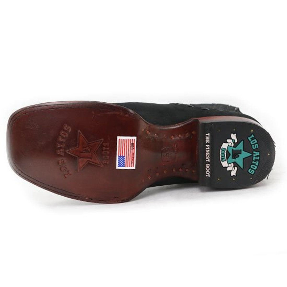 Botines Charros de Gamuza Punta Cuadrada Mujer Negro