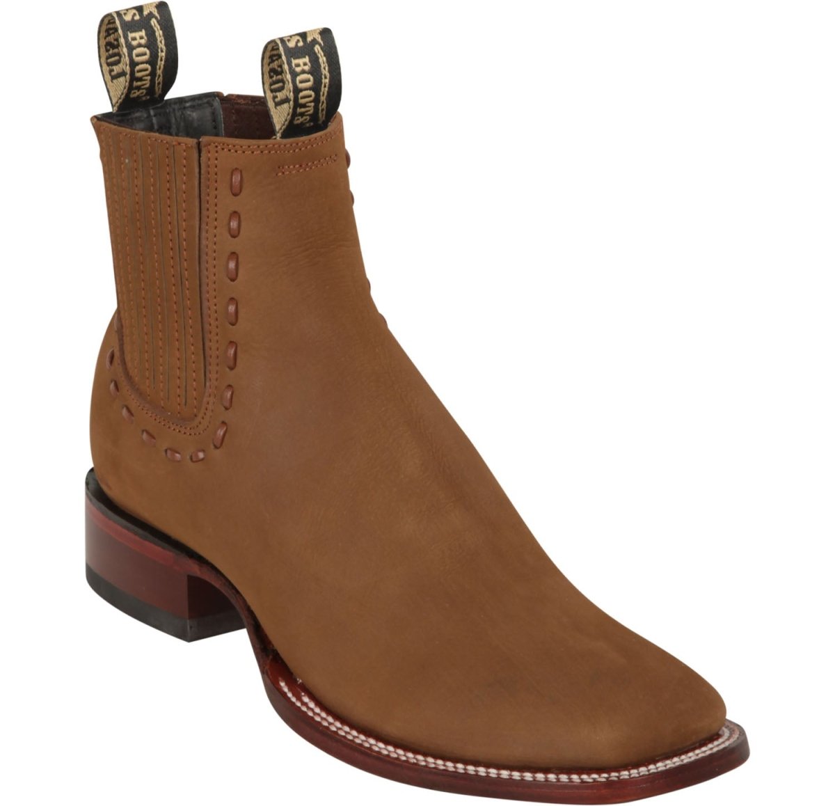 Botines Charros de Gamuza Punta Cuadrada Mujer Shedron