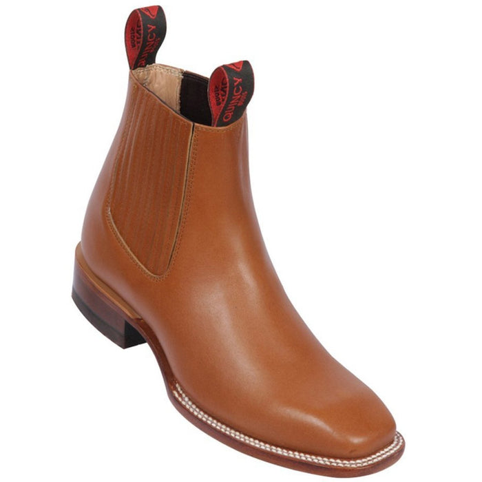 Botines Charros Quincy Punta Cuadrada Miel