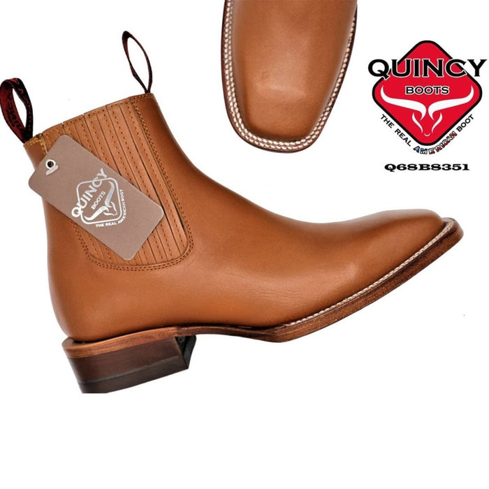 Botines Charros Quincy Punta Cuadrada Miel