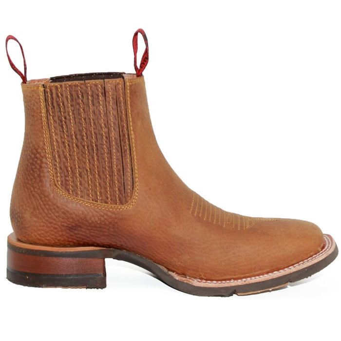 Botines Charros Quincy Punta Cuadrada Suela Hule