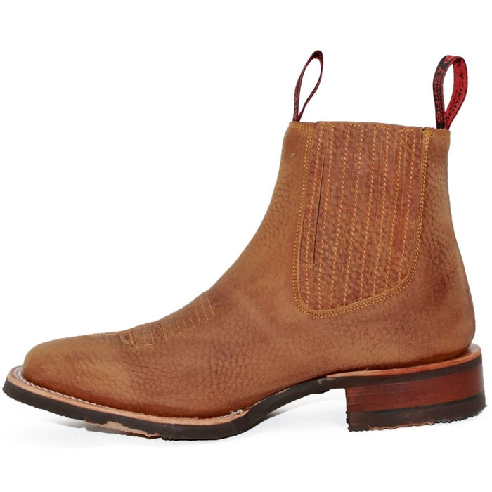 Botines Charros Quincy Punta Cuadrada Suela Hule