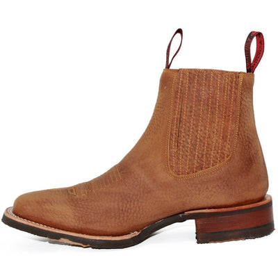 Botines Charros Quincy Punta Cuadrada Suela de Hule