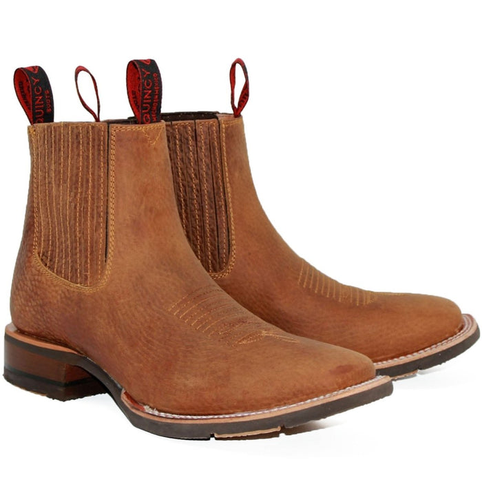 Botines Charros Quincy Punta Cuadrada Suela de Hule