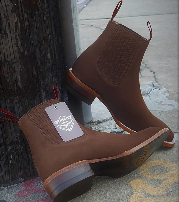 Botines Charros Quincy Suede Square Toe Boot