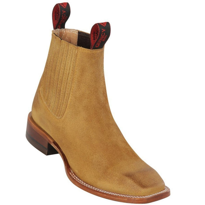 Botines Charros Quincy Nobuck Punta Cuadrada