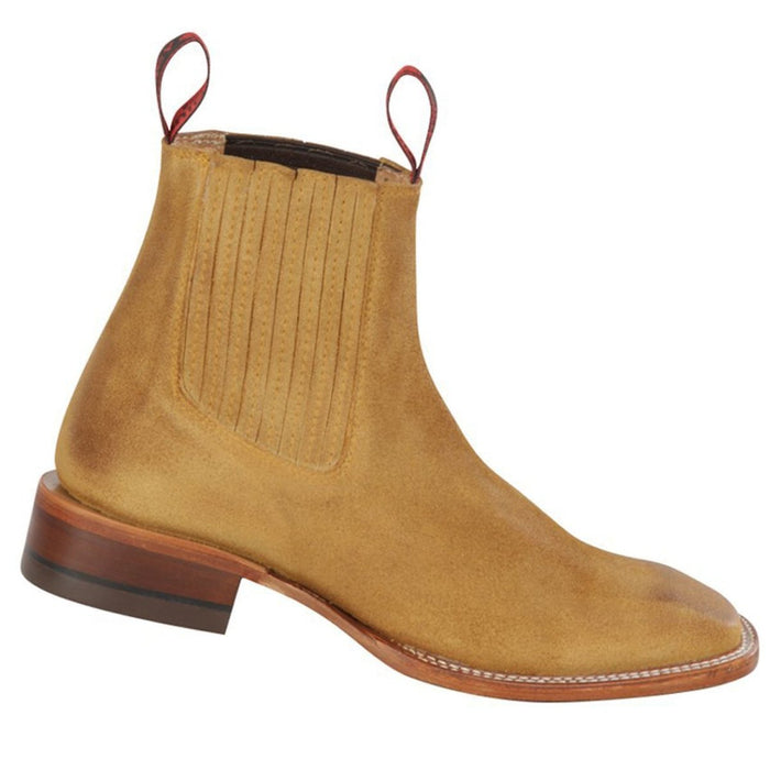 Botines Charros Quincy Nobuck Punta Cuadrada
