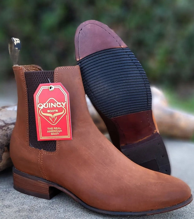 Botines Chelsea Shedron de Gamuza y Hule