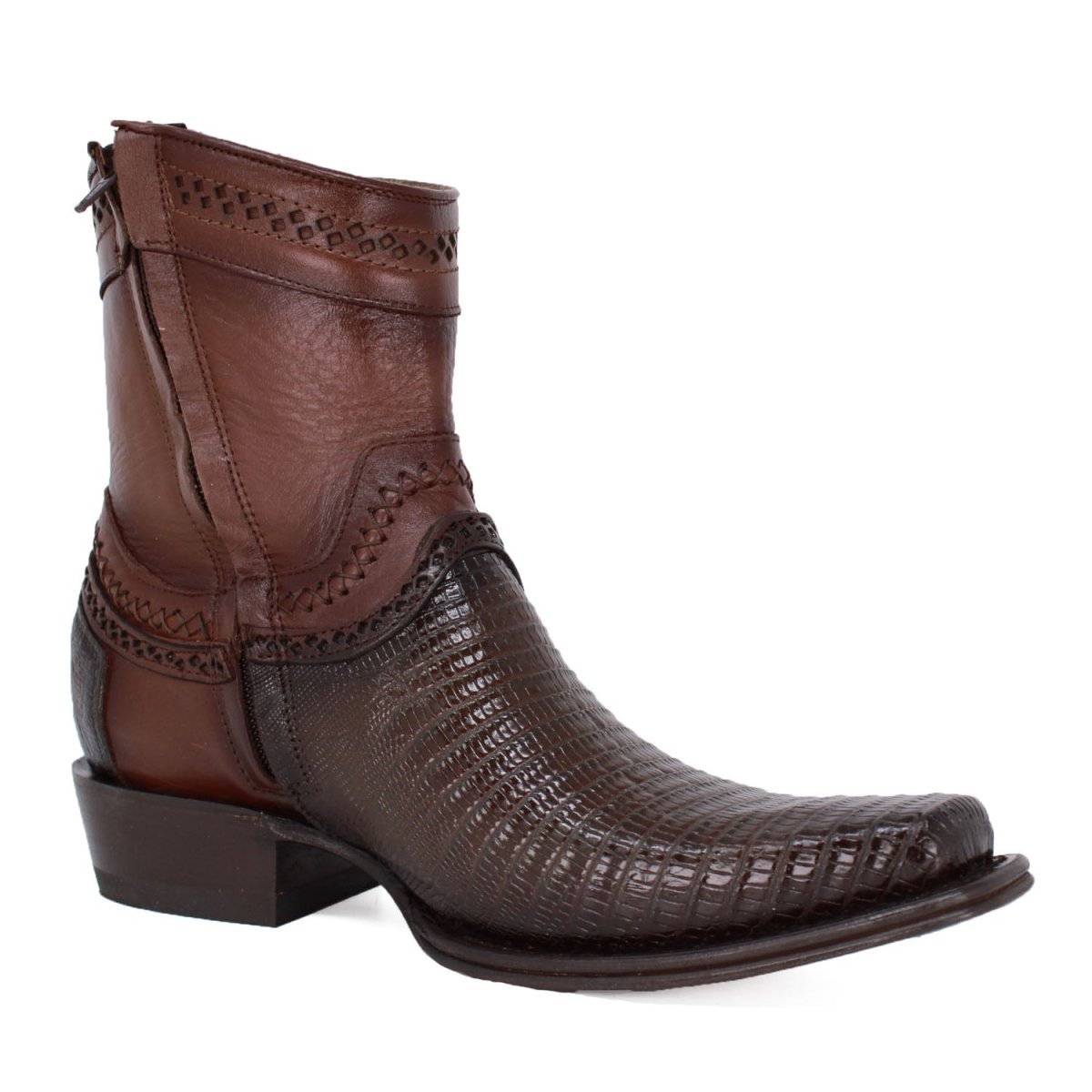 Botines de Armadillo Lizard Original Horma Europea Cafe