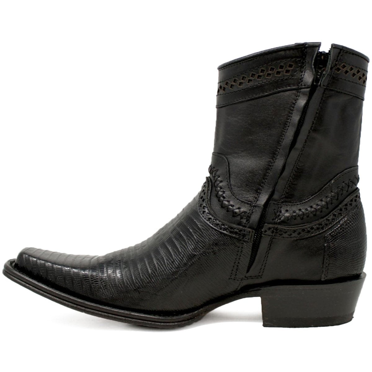 Botines de Armadillo Punta Europea Negro LAB-76B0705