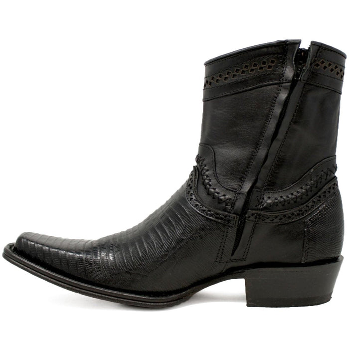 Botines de Armadillo Punta Europea Negro LAB-76B0705
