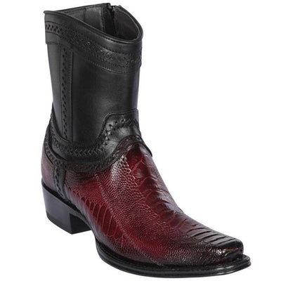 Botines de Avestruz Pata Original Punta Europea LAB-76B0543