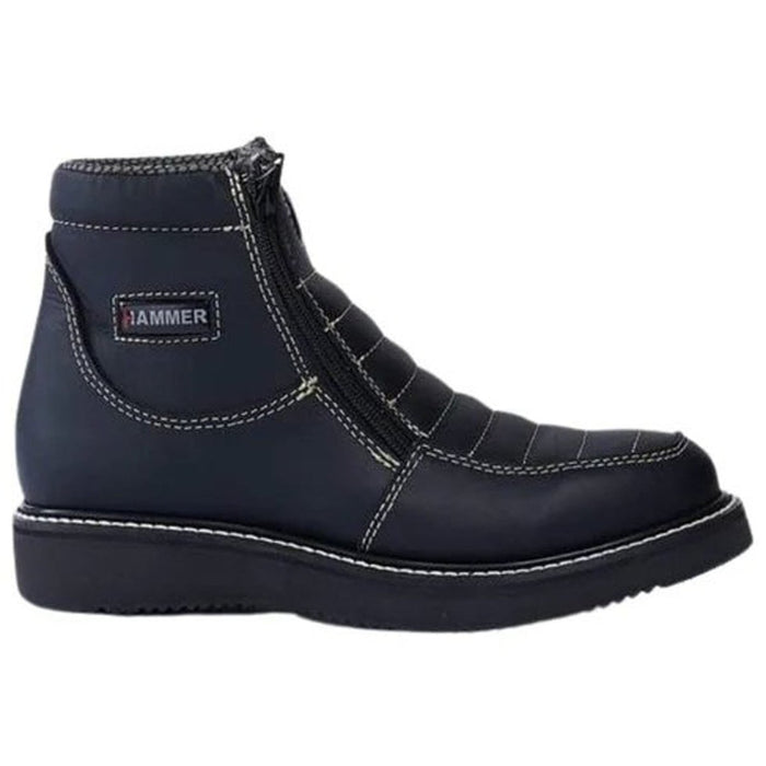 Botines de Trabajo Hammer Doble Zipper Suela Doble Densidad Color Negro