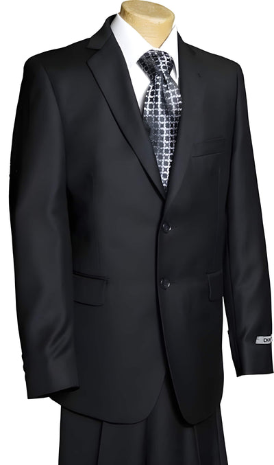 Boy's 2 Button Black Kids Sizes Poly ~Rayon Suit Perfect For Boys Wedding Outfits