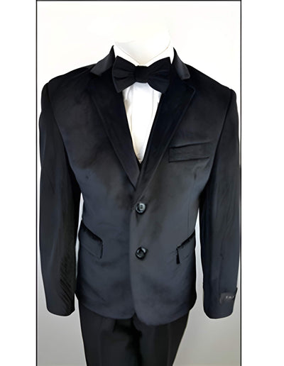 Boys 2 Buttons Velvet Toddler Suits for Weddings
