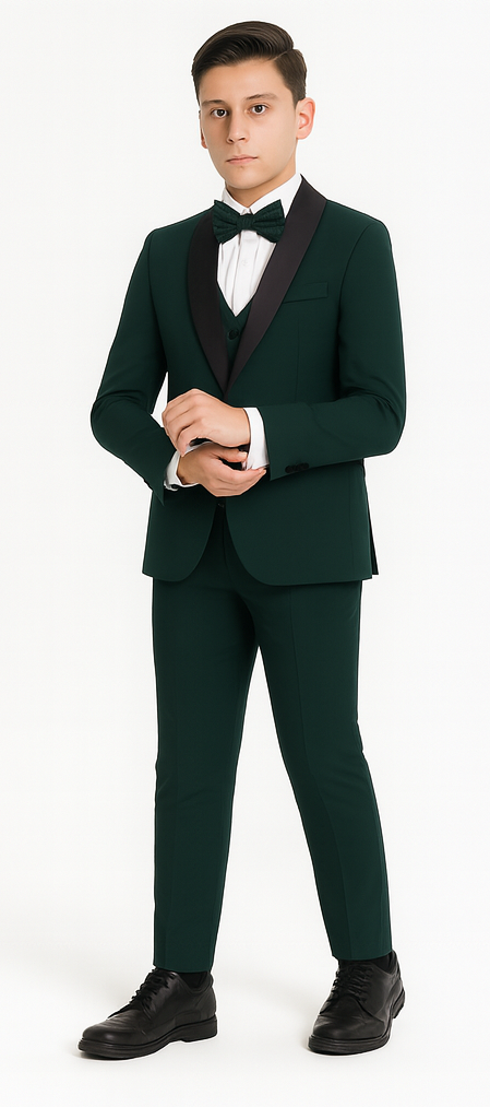 Boys Tuxedo - Green Kids Suit