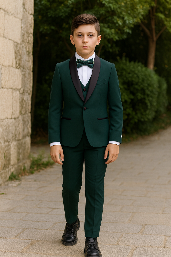Boys Tuxedo - Green Kids Suit
